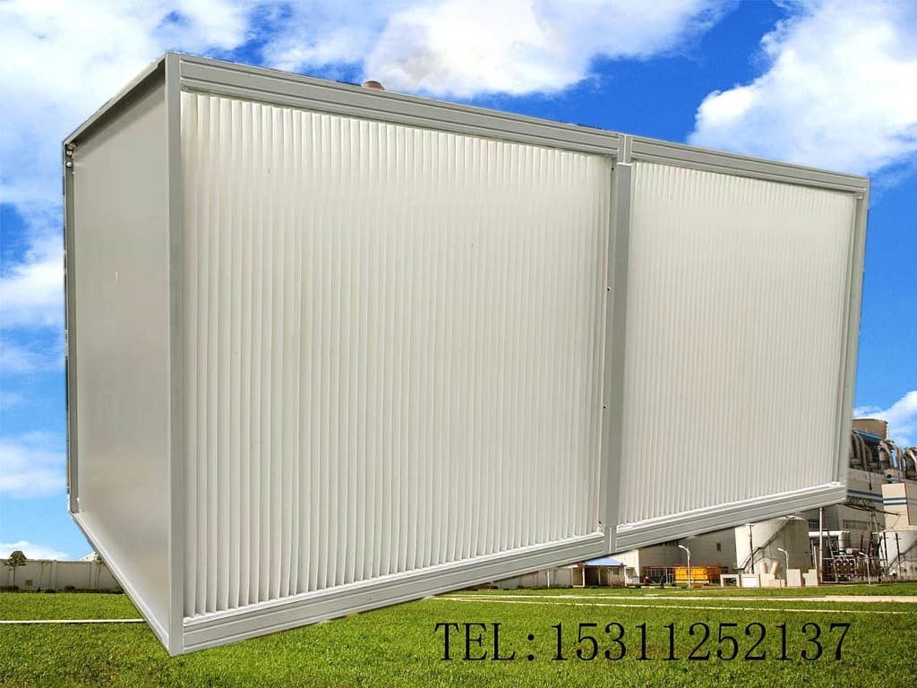 Cross flow heat exchanger, made of polymer PP material